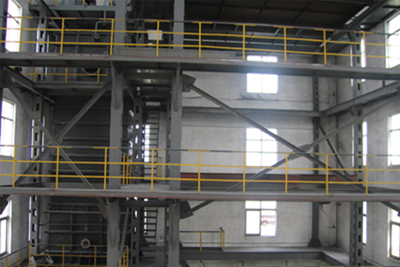 本公司檢測(cè)大樓內(nèi)導(dǎo)電玻璃鋼電除霧器及湍沖洗滌塔組裝、檢測(cè)平臺(tái)